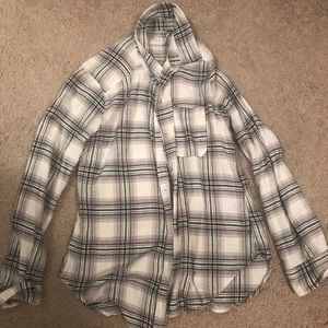 Black and White Plaid Hollister button up shirt